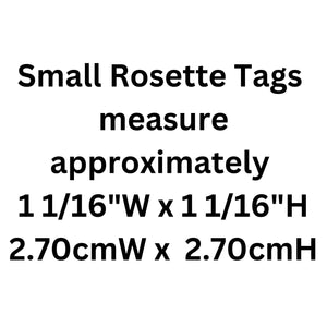 If I'm outside I’m lost, Small Blue Rosette Aluminum Tag, Personalized Diamond Engraved, Cat Tag, ID Tag, For Cat Collar, Lost Cat ID