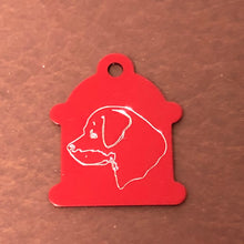 Load image into Gallery viewer, Dog, Large Fire Hydrant Aluminum Tag, Personalized Diamond Engraved, Puppy Tag, Dog Tag, Tag for Dog Collar Lost Dog ID, CAHPALHYT