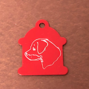 Dog, Large Fire Hydrant Aluminum Tag, Personalized Diamond Engraved, Puppy Tag, Dog Tag, Tag for Dog Collar Lost Dog ID, CAHPALHYT