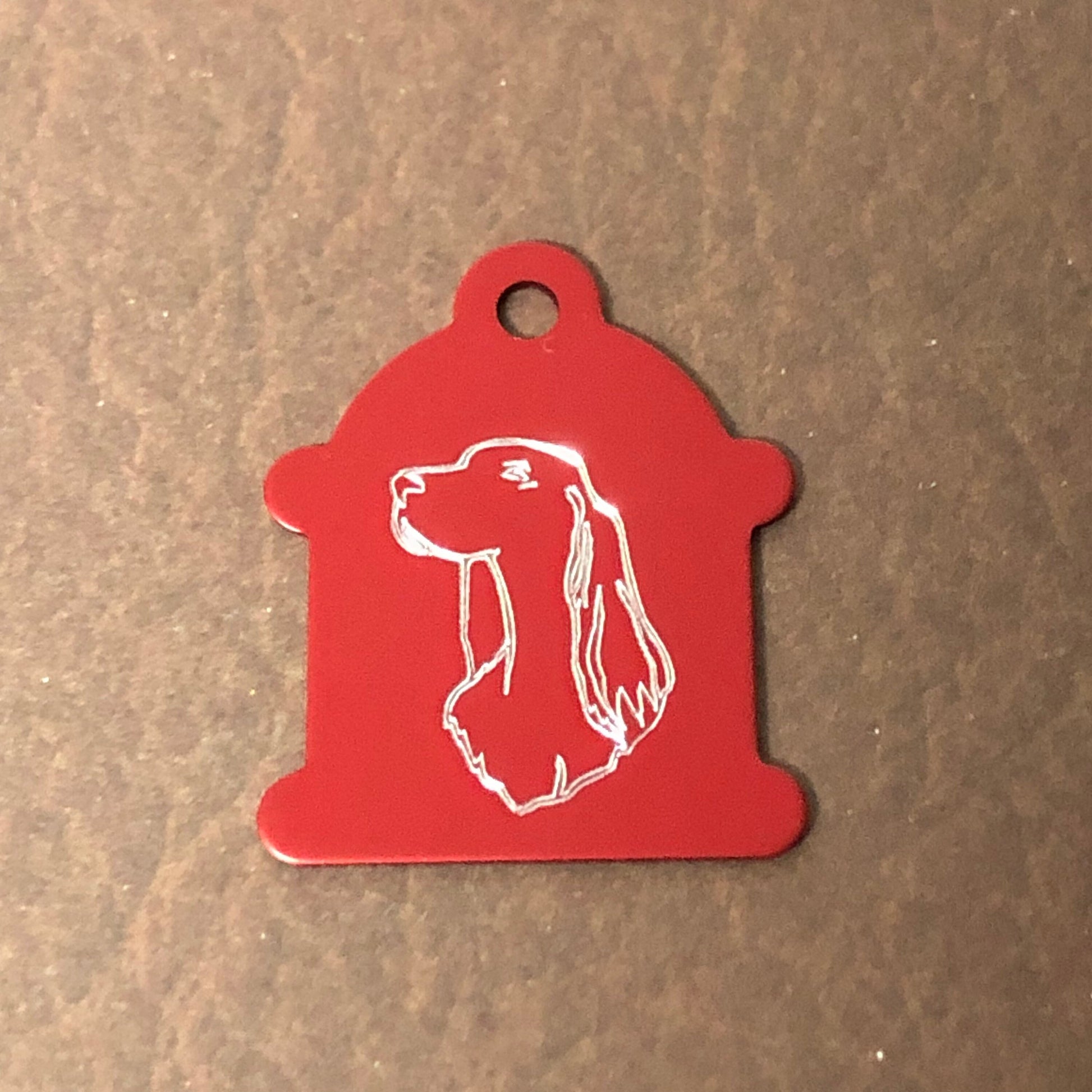 Dog, Large Fire Hydrant Aluminum Tag, Personalized Diamond Engraved, Puppy Tag, Dog Tag, Tag for Dog Collar Lost Dog ID, CAKPALHYT