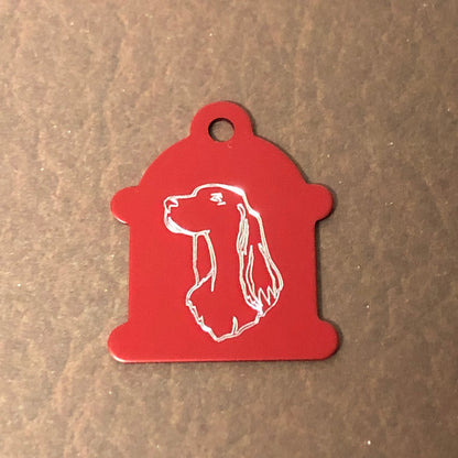 Dog, Large Fire Hydrant Aluminum Tag, Personalized Diamond Engraved, Puppy Tag, Dog Tag, Tag for Dog Collar Lost Dog ID, CAKPALHYT