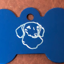 Load image into Gallery viewer, Dog, Large Bone Tag, Aluminum Personalized Diamond Engraved, Dog Tag, Pet Tag, ID Tags, For Dog Collar, Puppy Tag, CAPAPLBT