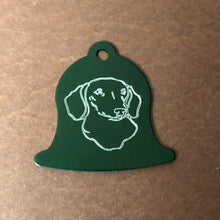 Load image into Gallery viewer, Dog, Green Bell Personalized Aluminum Tag Diamond Engraved Dog Cat Tag ID Tag Kitty Tag Puppy Tag, Collars CAQAPLBT