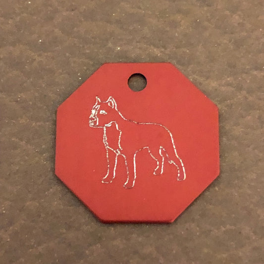 Dog, Large Stop Sign, Personalized Aluminum Tag Diamond Engraved Tag ID For Bags, Key Chains. CAVAPLSS