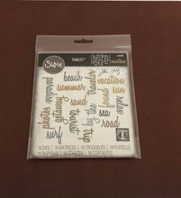 Load image into Gallery viewer, Vacation Words, Script, Sizzix, Thinlits, 18 Piece Dies Set, By Tim Holtz 661288 For Cardmaking