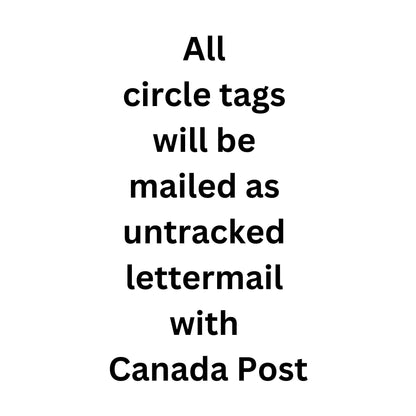 If I'm outside I'm lost Small Circle Aluminum Tag