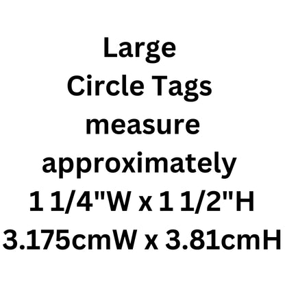 Dog, Large Circle Aluminum Tag Personalized Diamond Engraved, Perfect for Bags, Backpacks, Key Chains, Suitcases, CAOAPLCT