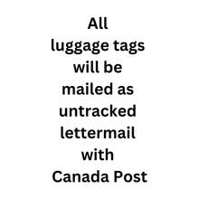 Load image into Gallery viewer, Canadian Flag, Aluminum Personalized Luggage Tag, Diamond Engraved, Perfect For Carry-on, Backpacks And Suitcases, CA2APLT