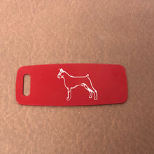 Load image into Gallery viewer, Dog, Aluminum Personalized Luggage Tag, Diamond Engraved, Perfect For Carry-on, For Backpacks, Suitcases, CAAAPLT