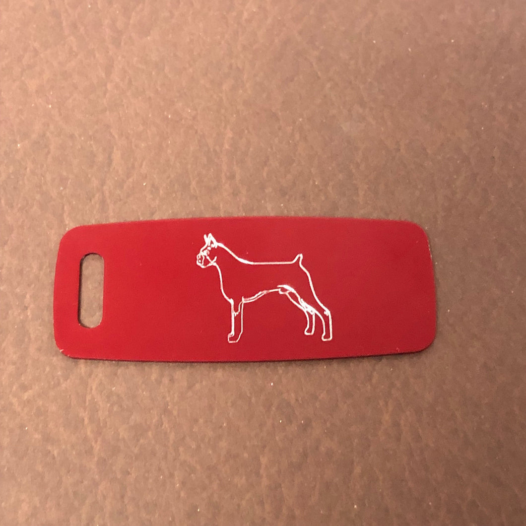 Dog, Aluminum Personalized Luggage Tag, Diamond Engraved, Perfect For Carry-on, For Backpacks, Suitcases, CAAAPLT