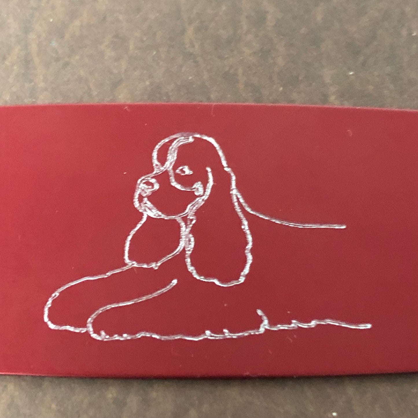 Cocker Spaniel Dog, Aluminum Personalized Luggage Tag, Diamond Engraved, Perfect for Carry-on, Backpacks and Suitcases, CABAPLT