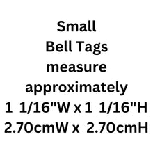 Load image into Gallery viewer, Small Dark Green Bell Aluminum Tag, Personalized Diamond Engraved, Pet Cat Dog Personal ID Tag, For Bags Backpacks, Collars, and Key Chains