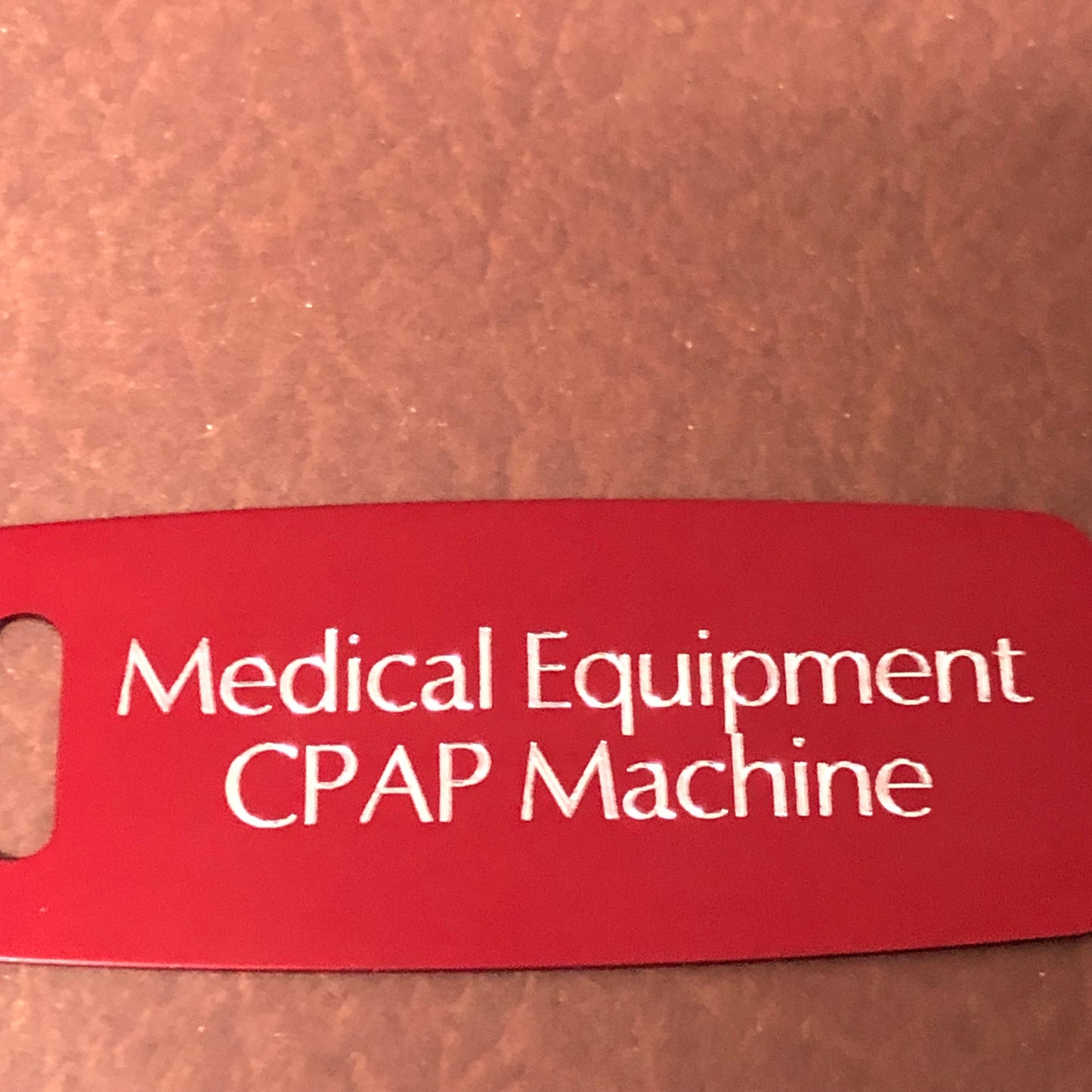 Medical Equipment CPAP Machine Aluminum Personalized Luggage Tag Diamond Engraved Perfect For Carry-on, Backpacks And Suitcases, MICPAPMAPLT