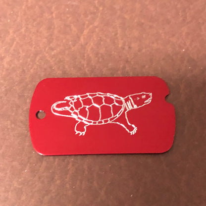 Turtle, Toutoise, Personalized Aluminum ID Tag Diamond Engraved, Carry-on, Backpacks, Equipment Bags, Key Chains, Suitcases, CAEXMAMI