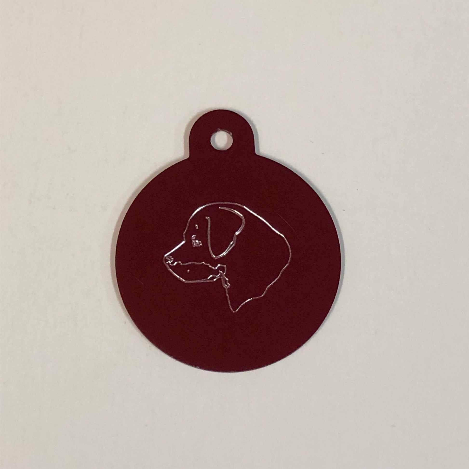 Dog, Large Circle Aluminum Tag, Personalized Diamond Engraved, Cat Tag, Dog Tag, ID Tag For Bags, Backpacks, Key Chain Keychain CAHAPLCT