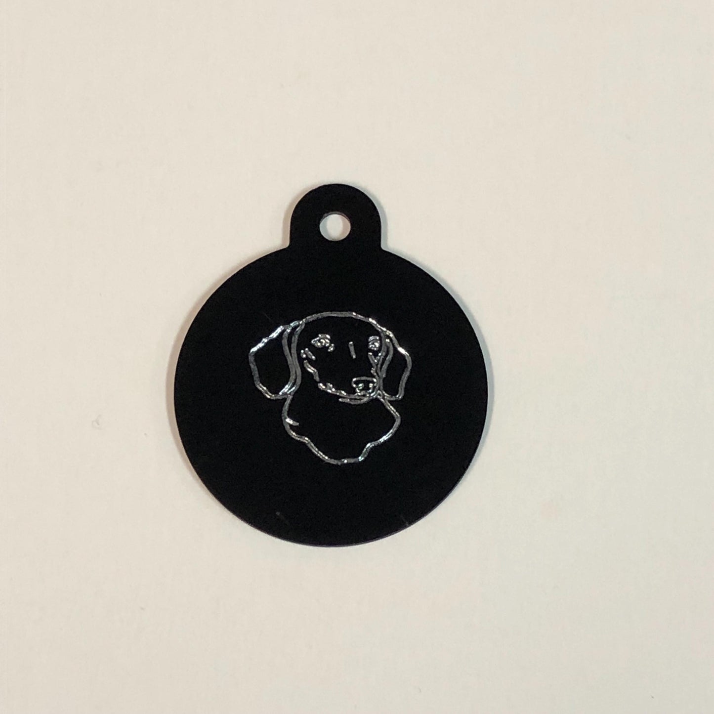 Dog, Large Circle Aluminum Tag, Personalized Diamond Engraved, Cat Tag, Dog Tag, ID Tag For Bags, Backpacks, Key Chain Keychain CAQAPLCT2