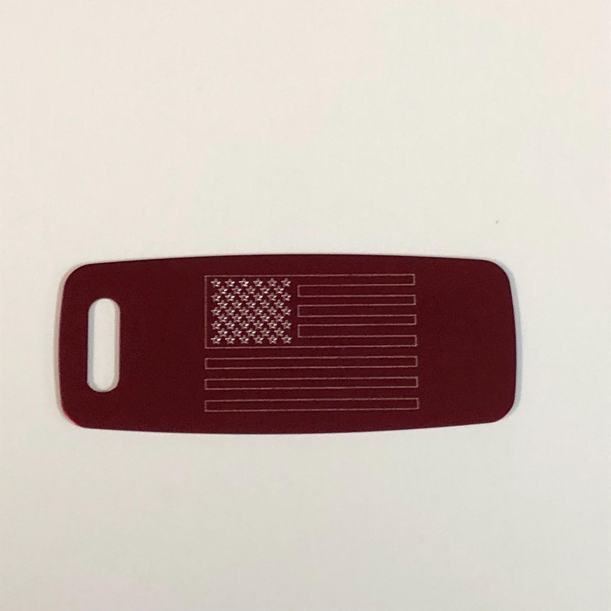 American Flag Aluminum Personalized Luggage Tag Diamond Engraved Perfect for Carry-on, Backpacks and Suitcases, CAeAPLT