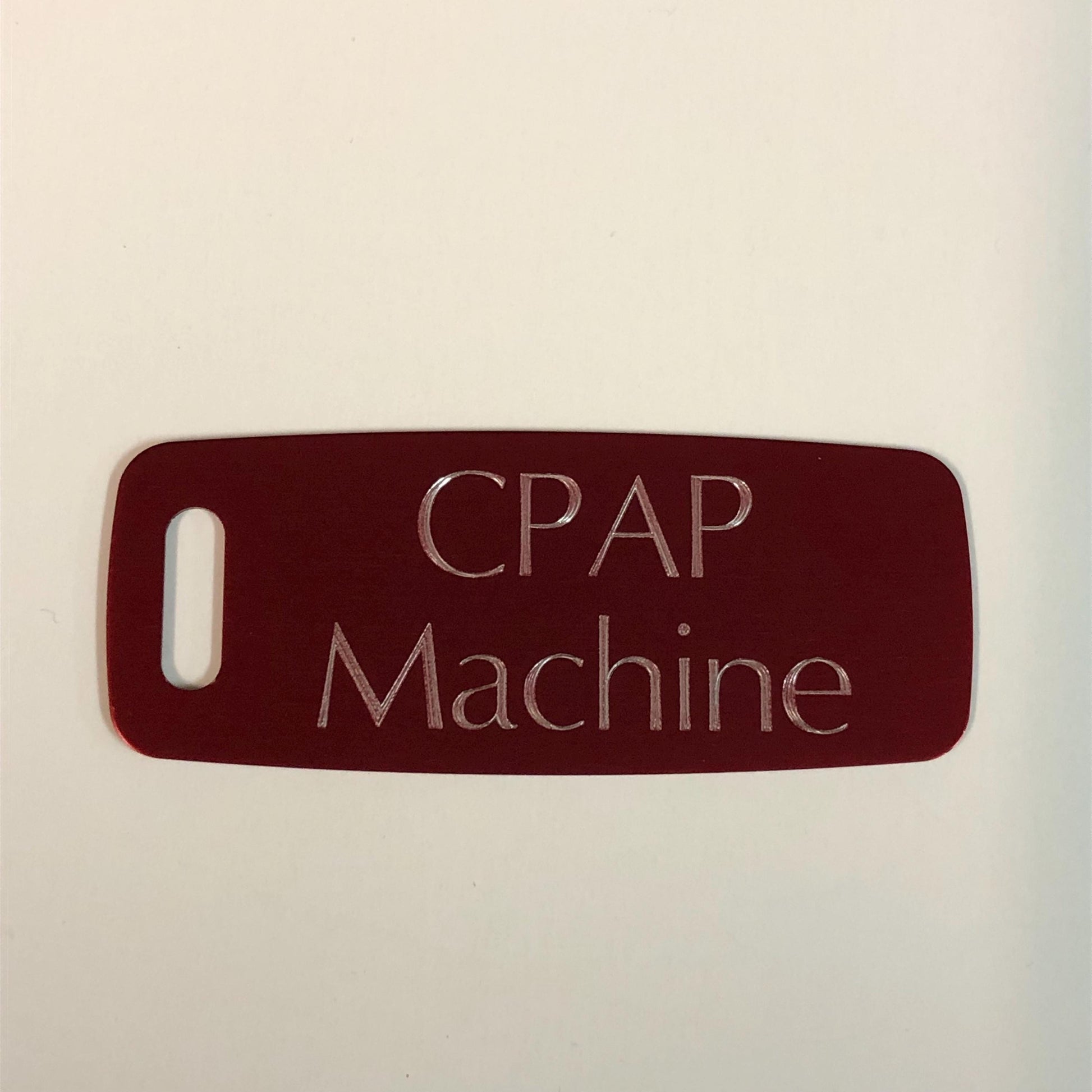 CPAP Machine Aluminum Personalized Luggage Tag Diamond Engraved Perfect For Carry-on, Backpacks And Suitcases, CPAPMAPLT