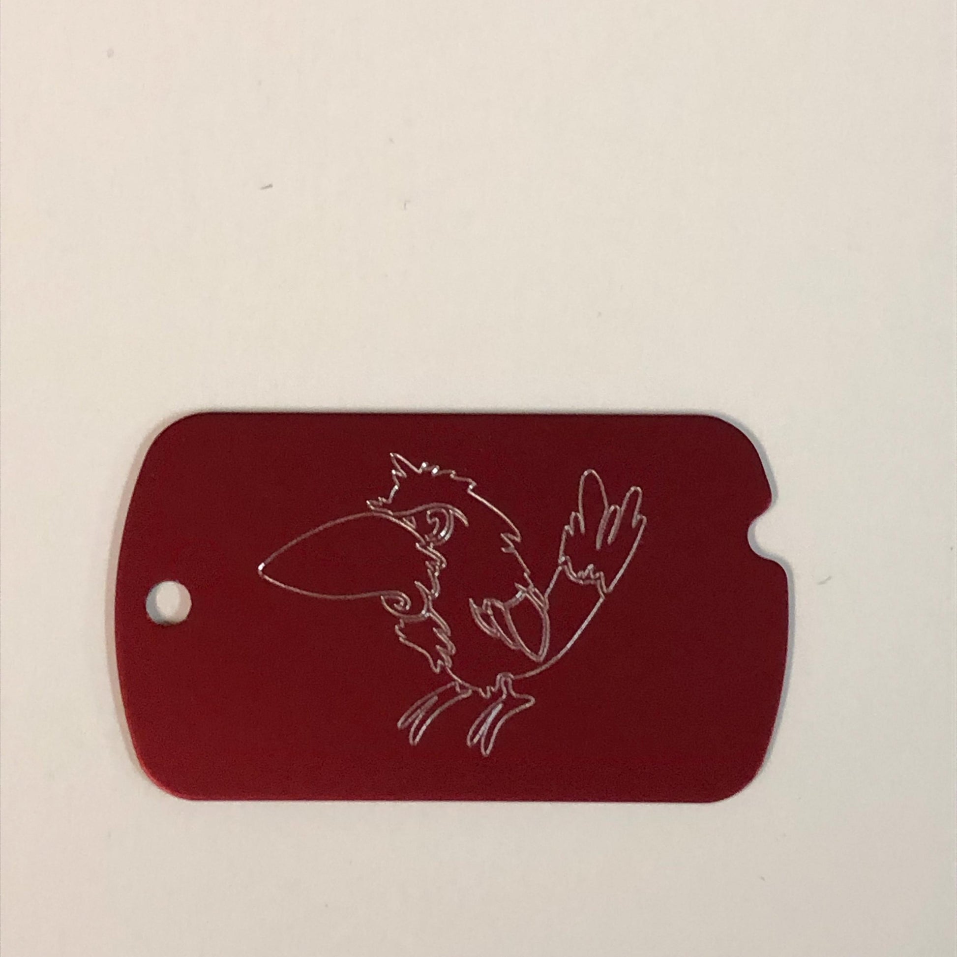 Bird, Personalized Aluminum ID Tag Diamond Engraved, For Backpacks, Equipment Bags, Key Chains, Keychains, Suitcases, CAhAMI