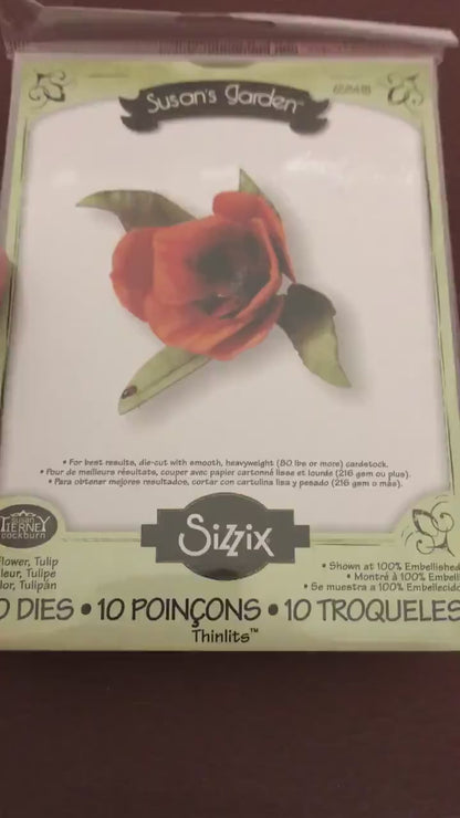 Tulip, Sizzix, 10 Piece Thinlits Dies, Set By Susan Tierney Cockburn, 658418