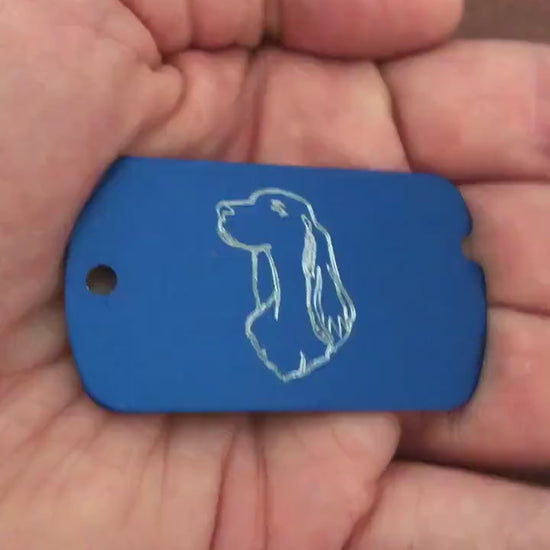 Dog, Personalized Aluminum Dog Tag, ID Tag Diamond Engraved, For Backpacks, Equipment Bags, Key Chains, Keychains, Suitcases, CAKAMI