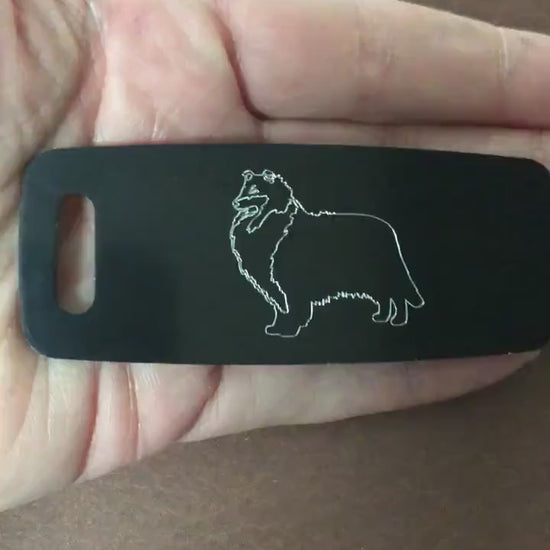 Dog, Aluminum Personalized Luggage Tag, Diamond Engraved, Perfect for Carry-on, Backpacks and Suitcases CAaAPLT