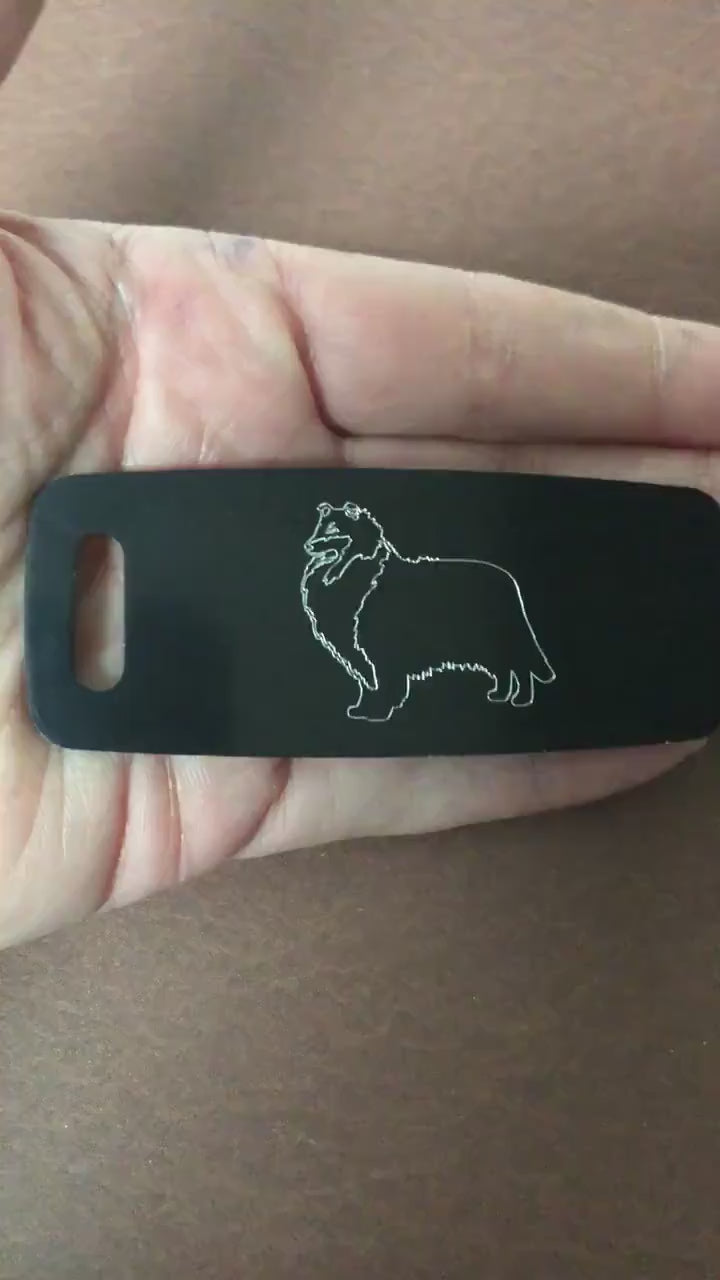 Dog, Aluminum Personalized Luggage Tag, Diamond Engraved, Perfect for Carry-on, Backpacks and Suitcases CAaAPLT