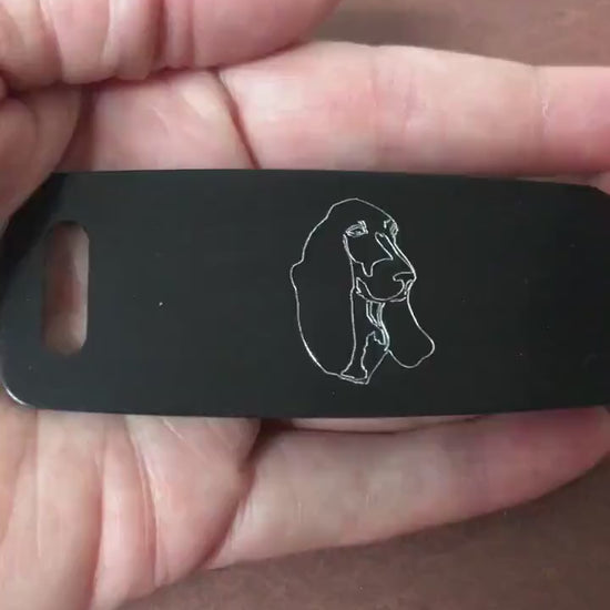 Cocker Spaniel, Dog, Aluminum Personalized Luggage Tag, Diamond Engraved, Perfect for Carry-on, Backpacks and Suitcases CAWAPLT