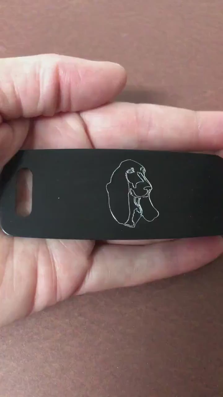 Cocker Spaniel, Dog, Aluminum Personalized Luggage Tag, Diamond Engraved, Perfect for Carry-on, Backpacks and Suitcases CAWAPLT