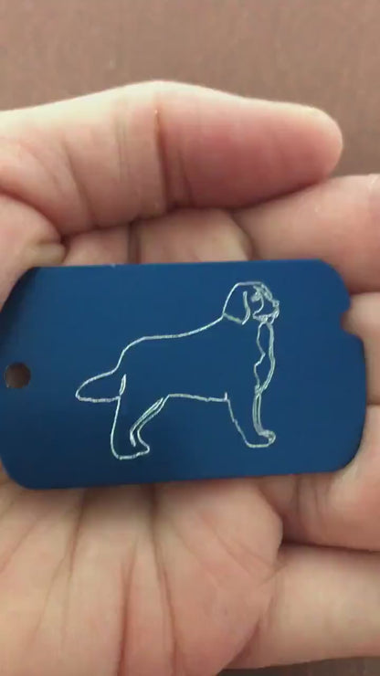 Dog, Personalized Aluminum Dog Tag, ID Tag Diamond Engraved, For Backpacks, Equipment Bags, Key Chains, Keychains, Suitcases, CAYAMI