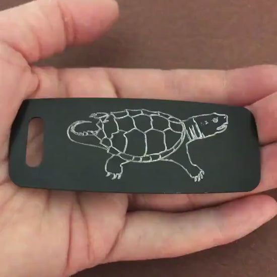 Turtle, Tortoise, Aluminum Personalized Luggage Tag, Diamond Engraved, Perfect For Carry-on, Backpacks And Suitcases, CAEXAPLT