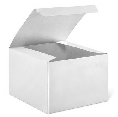 5 x 5 x 3 1⁄2", White Gloss Gift Boxes 1 Box of 100