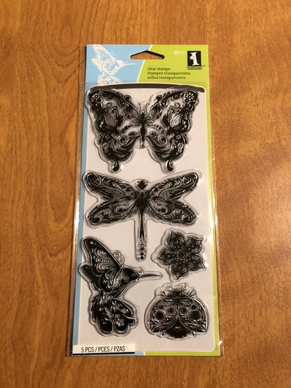 Inkadinkado Mindscapes Butterfly 5 Piece Clear Stamps 99121