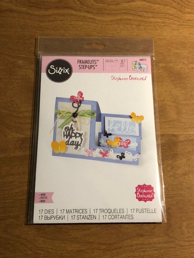 Oh Happy Day Sizzix Framelits Mini Step-ups By Stephanie Barnard 17 Piece Mini Dies Set 660711