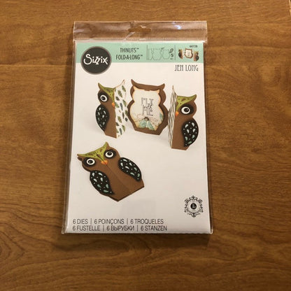 Owl Sizzix Thinlits Fold-A-Longs 6 Piece Die Set 661138 By Jen Long