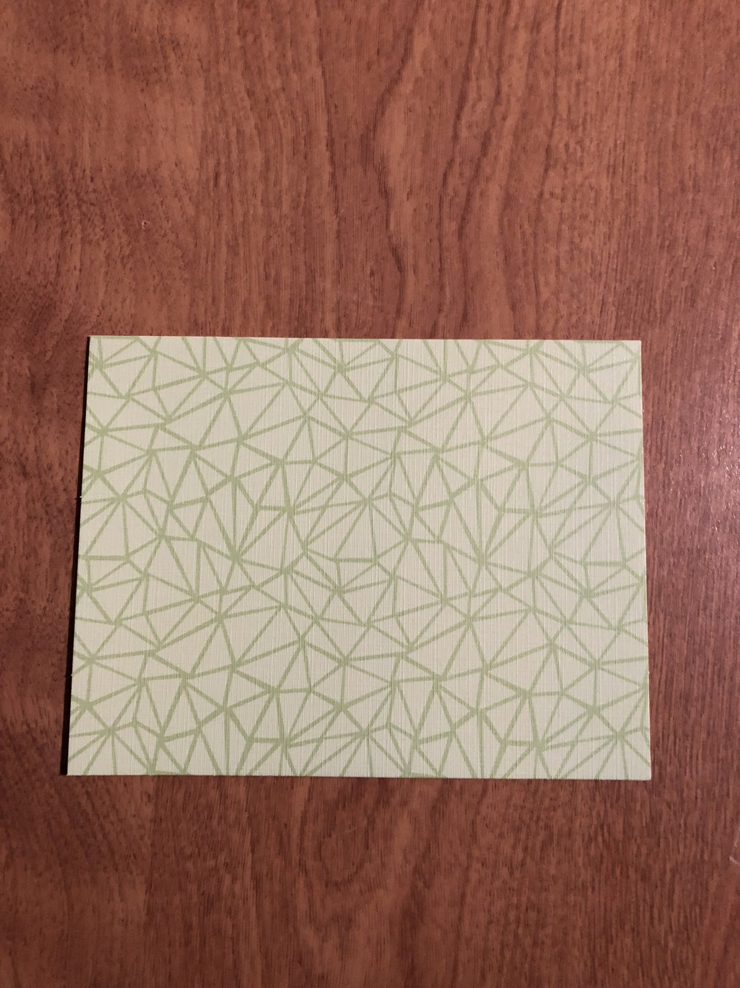 Green Blank Cards With Patterns and Envelopes 8 Pack