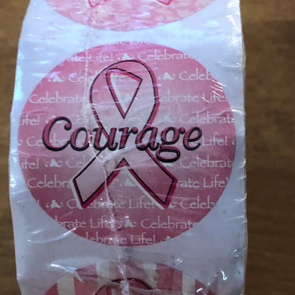 Breast Cancer Awareness Roll of 500 Stickers.