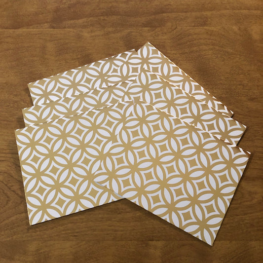 Gold Foil Blank Cards and Envelopes 6 Pack