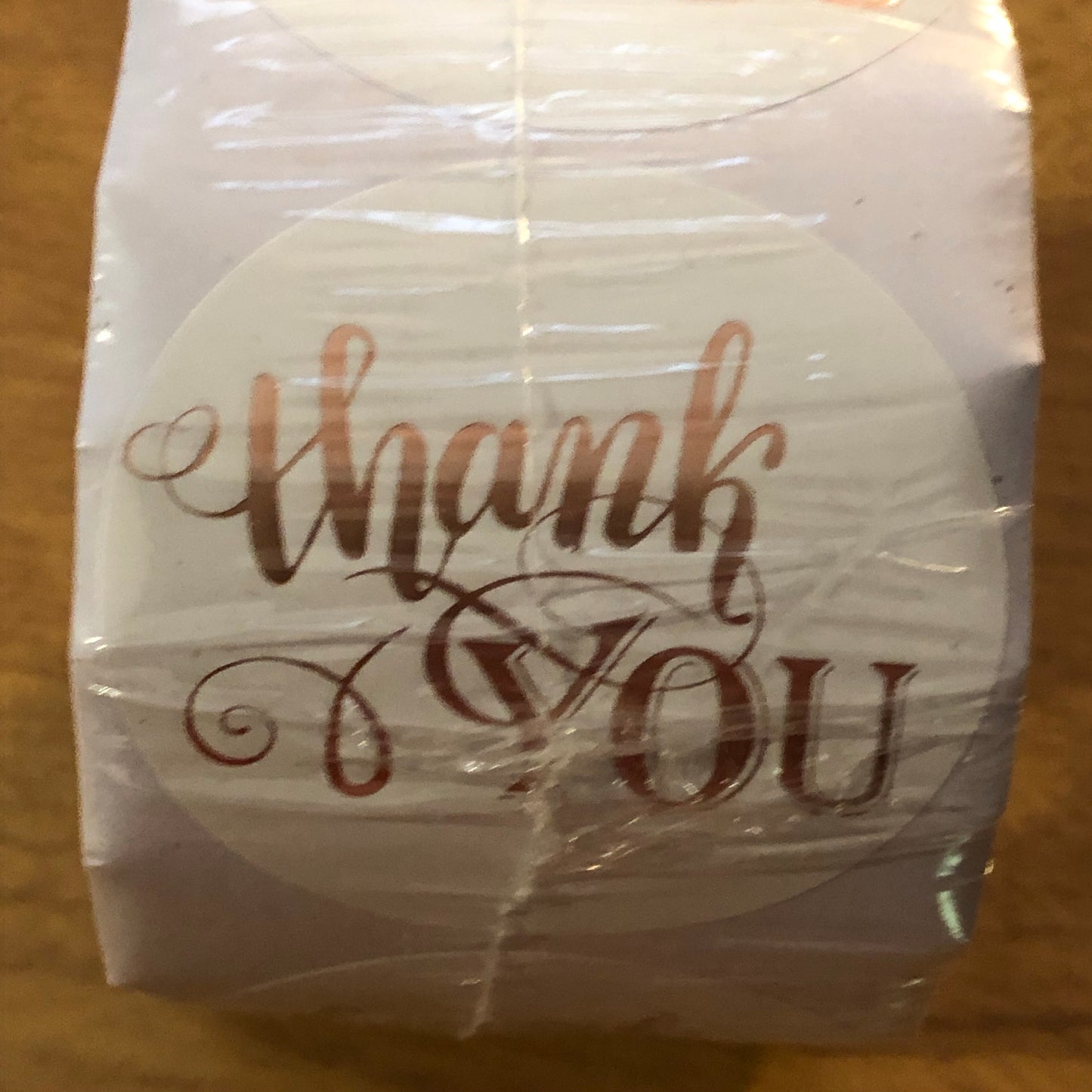 Rose Gold Foil Thank You Stickers 100pk