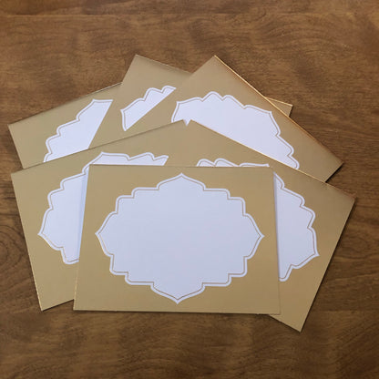 Gold Foil Blank Cards and Envelopes 6 Pack