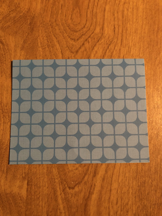 Blue Blank Cards With Patterns and Envelopes 8 Pack