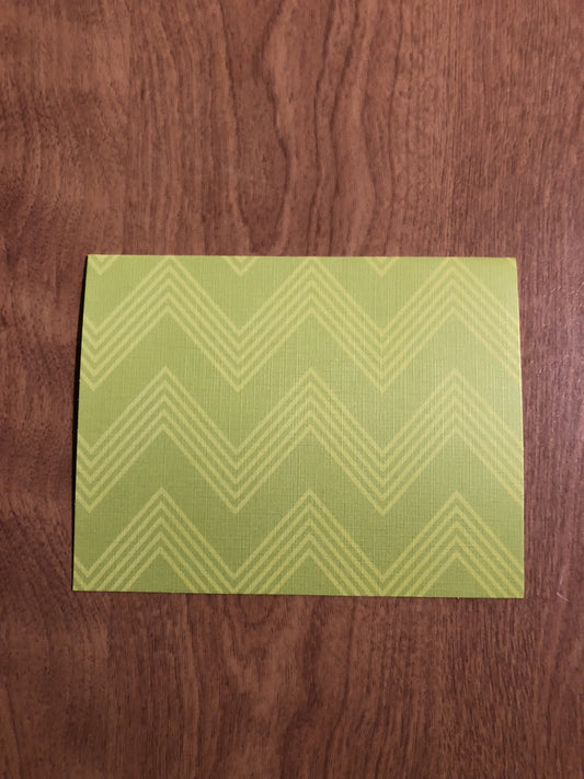 Green Blank Cards With Patterns and Envelopes 8 Pack